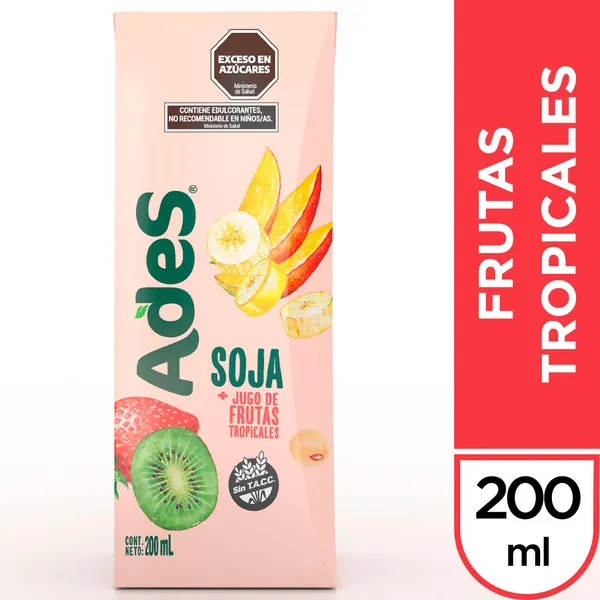 Ades Soja + Jugo De Frutas Tropicales 200 Ml