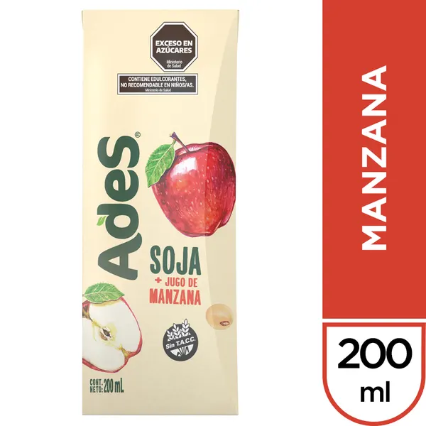 Ades Soja + Jugo De Manzana 200 Ml